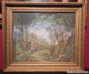 Arte: PAISAJE POR JOAN FRANCESC CHÍA (1852-1918)